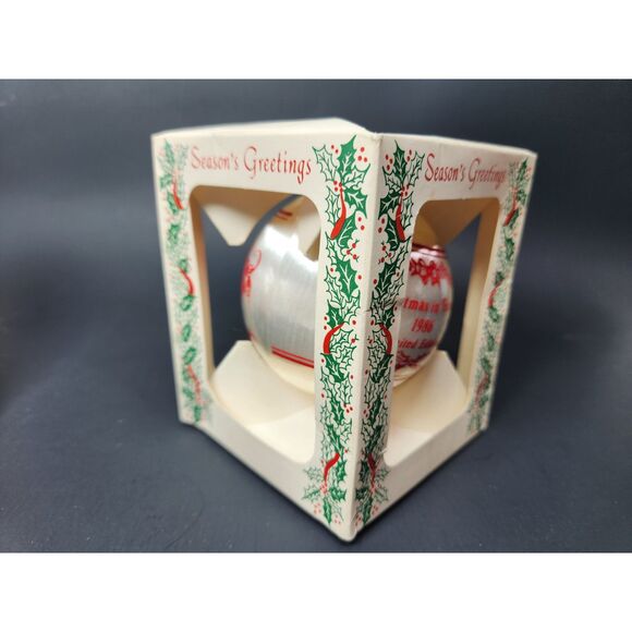 Vintage Texas Christmas Ornament Collectible 1986 Satin Ball OFFICIAL in Box - Picture 4 of 8